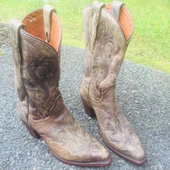 Dan Post Shoes - Dan Post Women's 8 El Paso Tooled Leather Boots